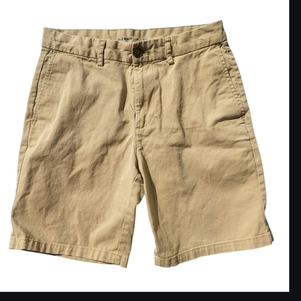 Old Navy Men's Khaki Flat Front Shorts